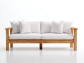 Gartensofa Holz 220x80x78 cm - Natur-Weiß - Modernes Design