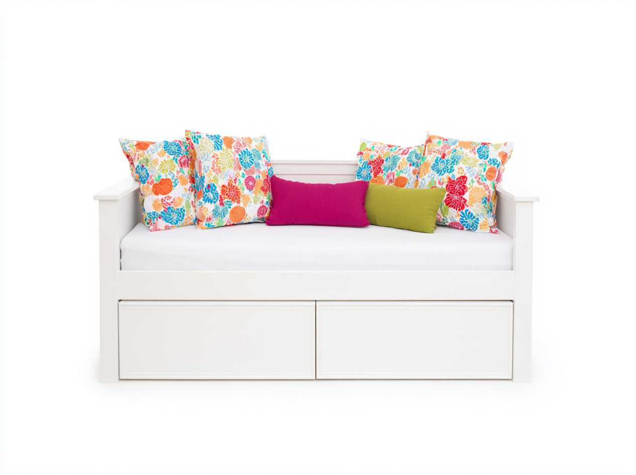 Schlafsofa Tagesbett Holz 205x90x85 cm - Weiß - Modernes Design