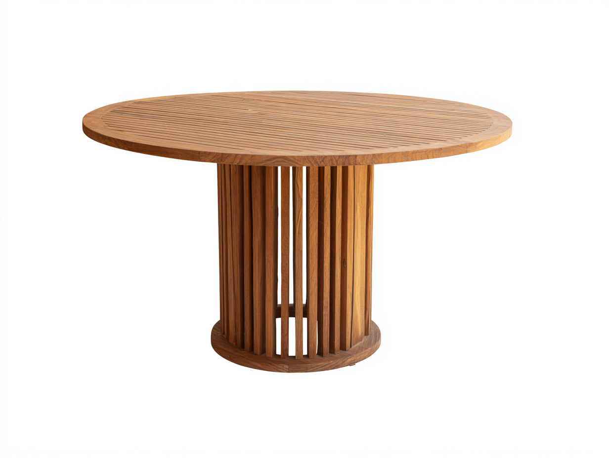 Gartentisch Rund Holz 150x150x76 cm - Natur - Modernes Design