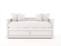 Schlafsofa Holzrahmen Stauraum Schubladen 200x90x90cm Weiß Klassisches Design