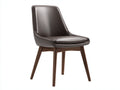 Esszimmerstühle Kunstleder Holzbeine 45x52x85 cm Dunkelbraun Esszimmer Modern Design