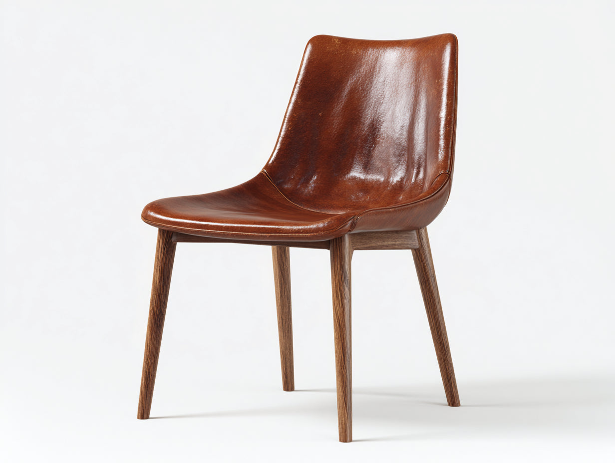 Esszimmerstühle Polsterstuhl Kunstleder 50x56x84 cm - Braun - Vintage Design