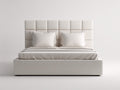 Doppelbett Polsterbett Stoff 210x190x105 cm Beige Schlafzimmer Modern Design